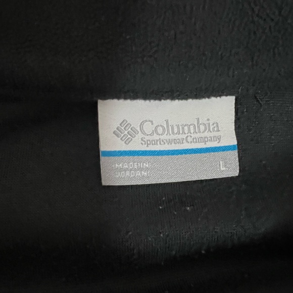 Women’s Columbia 1/2 zip fleece black with red stitching - Picture 3 of 4